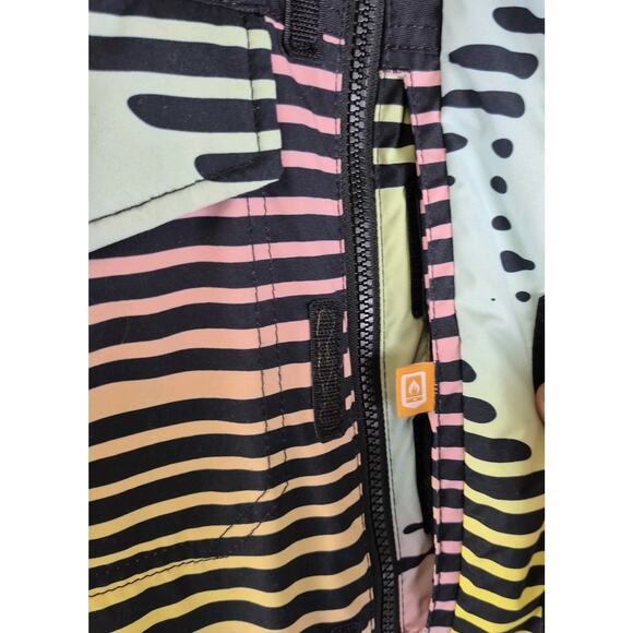 Men’s Burton Large Living Lining Striped Multicolor Snowboard Ski Jacket Coat XS - Picture 10 of 14